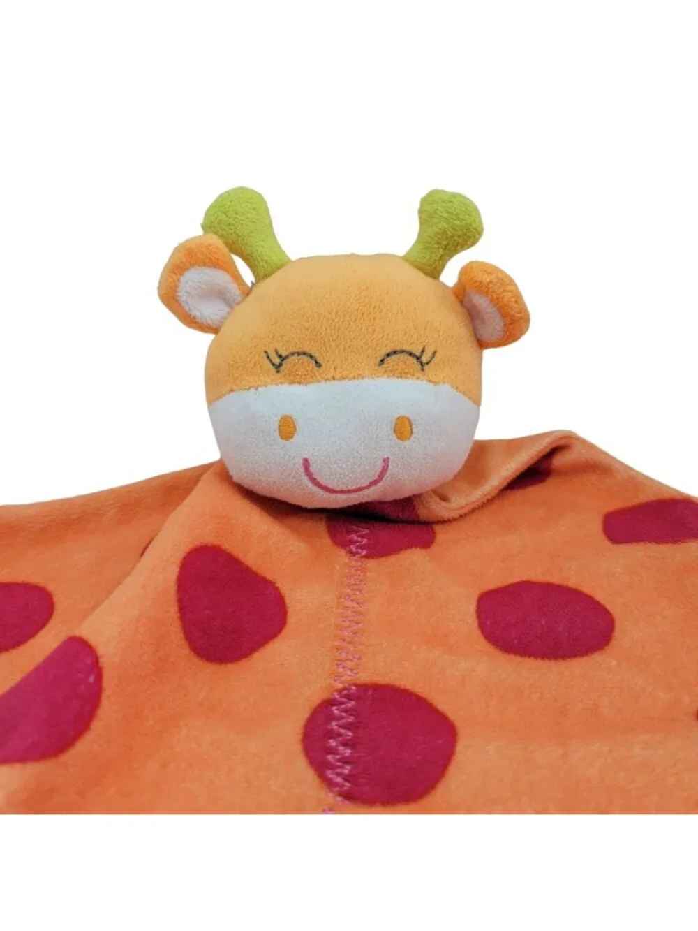 Carter's Giraffe Pink Dots Lovey Plush Orange 12